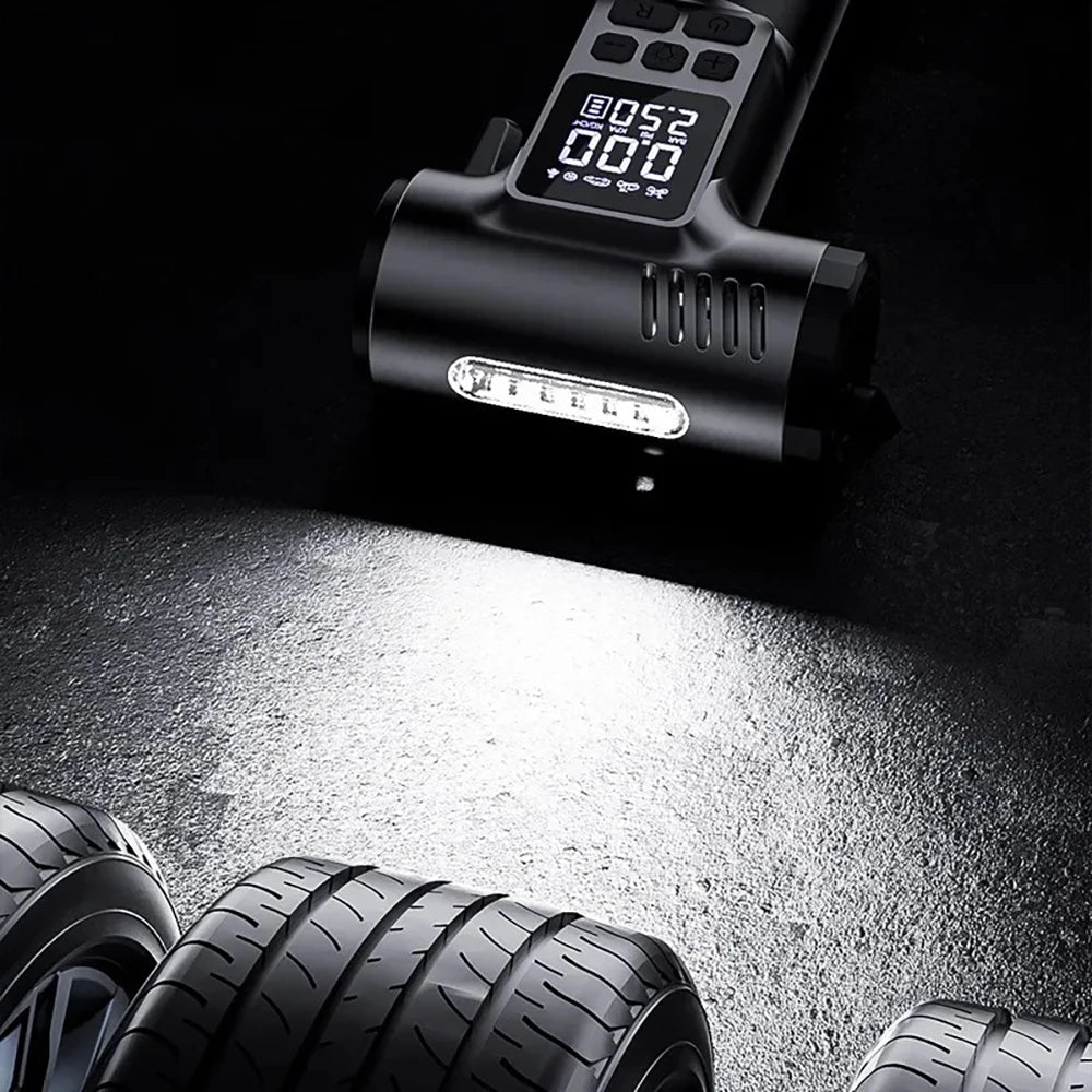 Portable Car Air Pump Electric Tire Inflator Wireless Air Compressor Portable Air Injector for Tyre Bike Motorcycle Ball