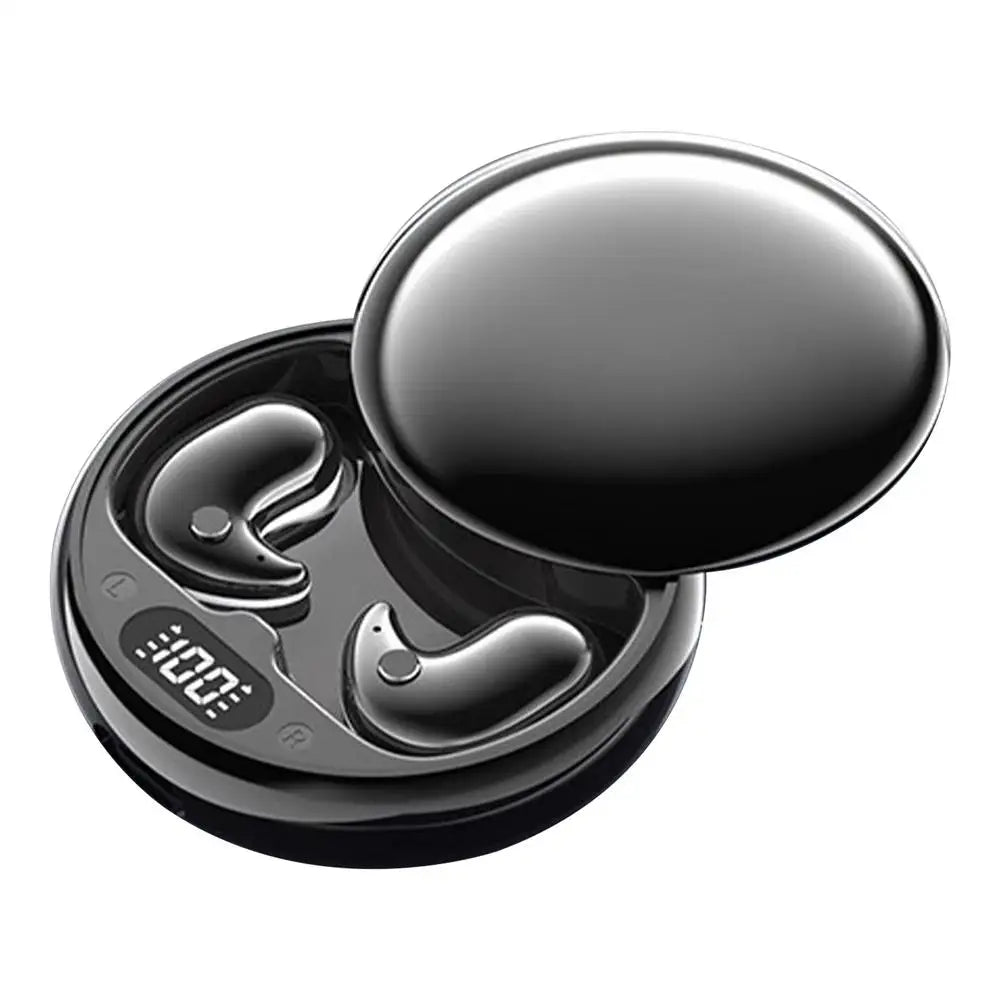 Wireless Earbuds Small Earbuds Invisible Headphones For Sleeping Rechargeable Ear Buds LED Display Earplug For Men Women Call