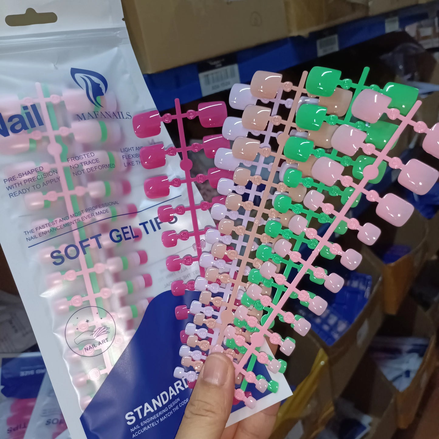 120pcs Square ToeNail Tips - Short French Tip Press On Toenails Pink Soft Gel Toe Nail Tips Full Cover Fake Toe Nail Extensions