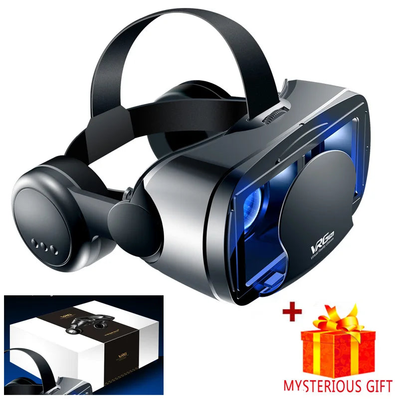 VRG Pro Virtual Reality VR Glasses Headset Devices Viar 3D Helmet Goggles Lenses Smart For Smartphone Cell Phone Mobile Game Set