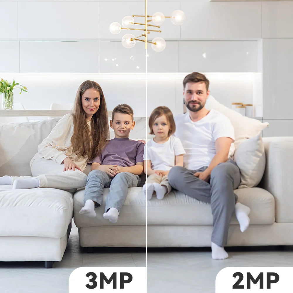 3MP WiFi IP Camera Pan-Tilt Home Security Camera 2.4GHz WiFi Two Way Audio Motion Detection Night Vision Alarm Push Surveillance