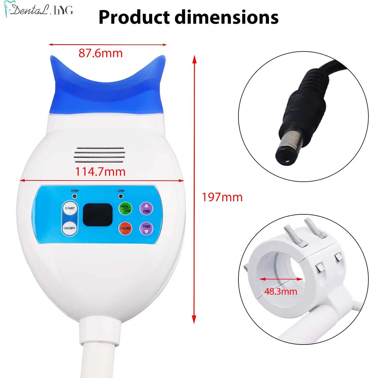 Dental Teeth Whitening Lamp Professional Cold Light Bleaching Blue Color LED Machine Dentistry Equipment Center Pillar Style