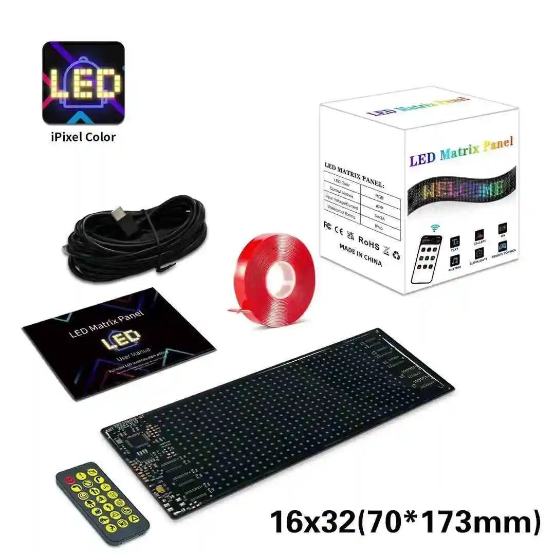 Truck LED Matrix Pixel Panel Display Screen Flexible RGB USB 5V Car Pattern Graffiti Text Projector Animation Shop Reminder Bar