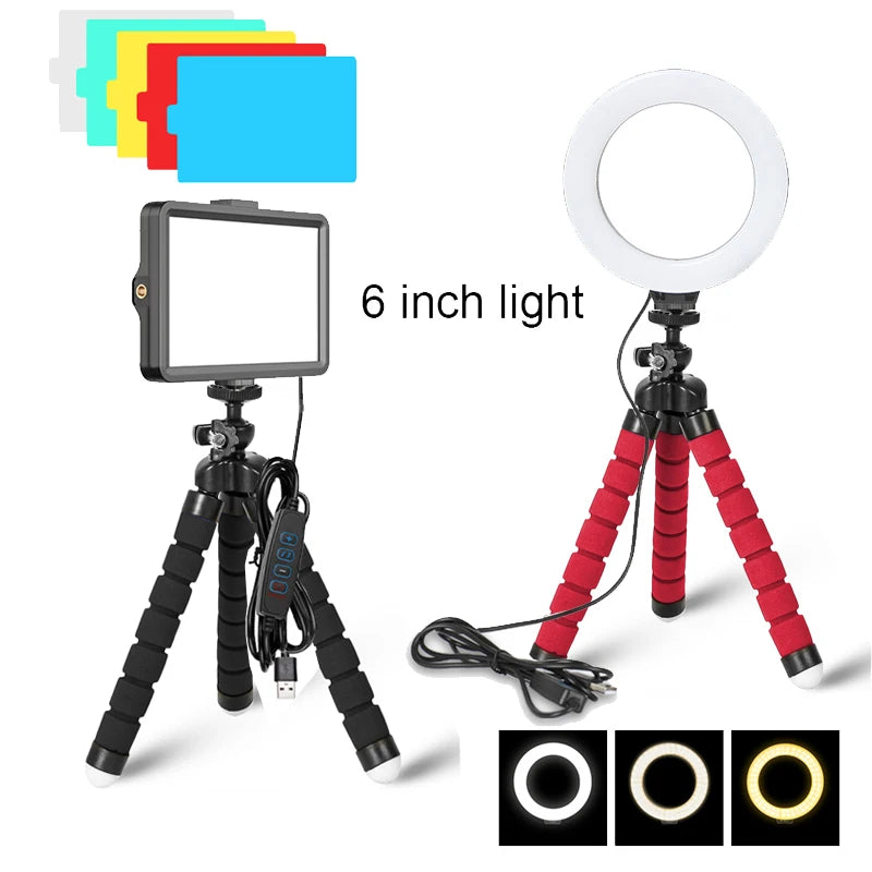16cm Creator Ring Light Kit (Tripod + Phone Holder + Remote)