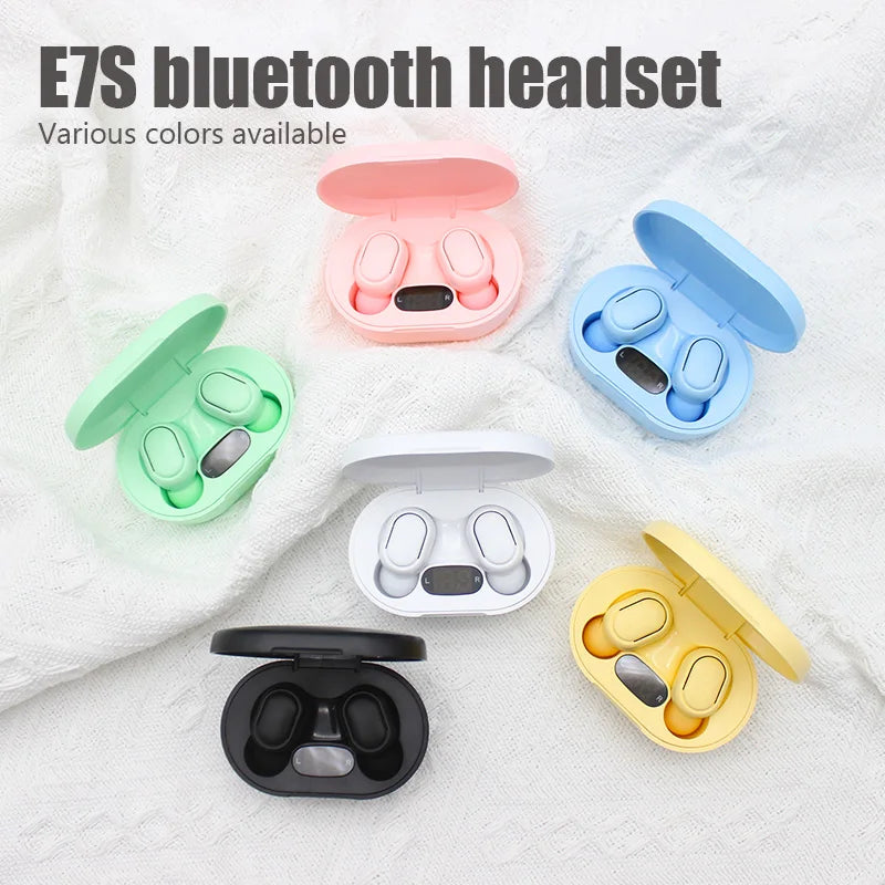 E7S TWS Fone Bluetooth Earphones 5.2 Wireless Headphones Noise Cancelling Earbuds with Mic Wireless Bluetooth Headset