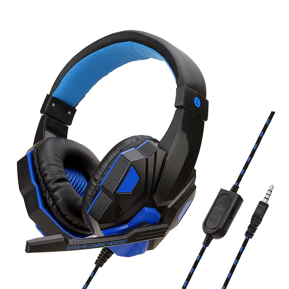 Wired Gaming Headphones With LED Light Noise-cancelling Gamer Headset With Microphone for PC Computer Laptop For PS4 PS5 Xbox