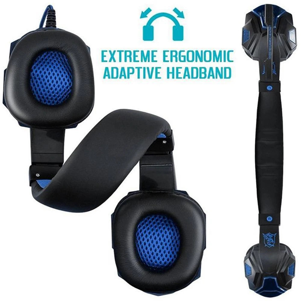 Wired Gaming Headphones With LED Light Noise-cancelling Gamer Headset With Microphone for PC Computer Laptop For PS4 PS5 Xbox