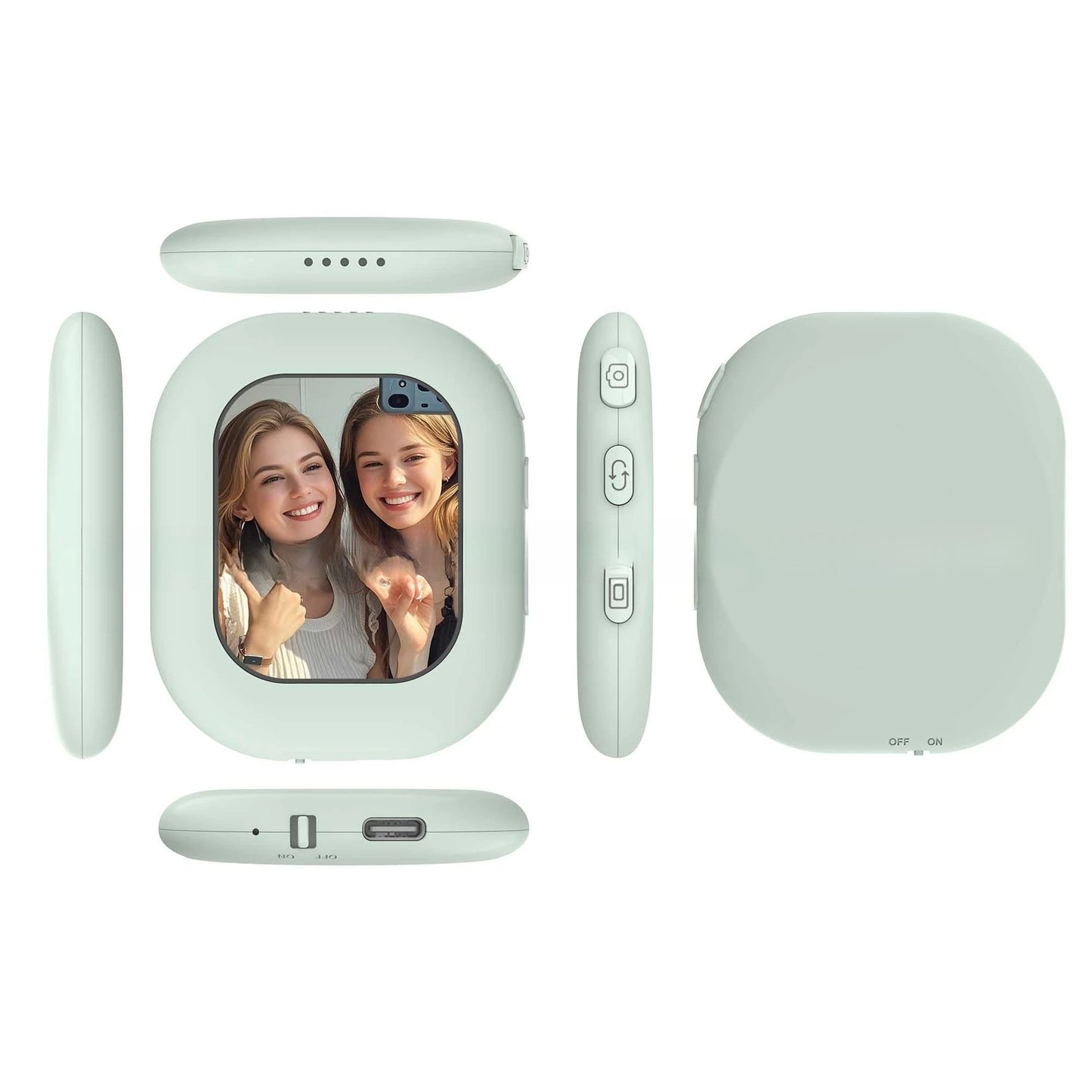 Mini Screen Photo Selfie Kit Magnetic Monitor Vlog for IPhone 17 16 15 Pro Max Phone Rear Lens Camera Controller Photography T3