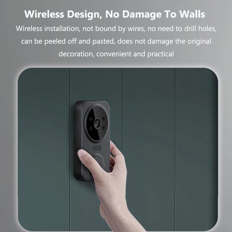 WiFi Smart Video Doorbell Camera Night Vision Smart Visual Doorbell Tuya APP Remote Monitoring Door Bell for Home Security
