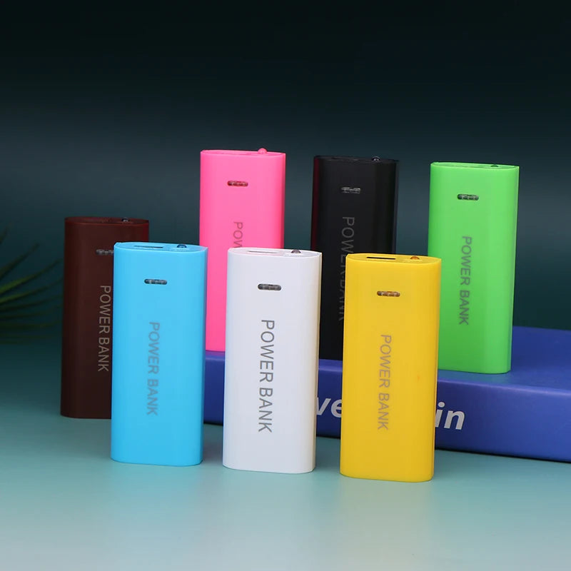 Replaceable Power Bank Case DIY 2Cell 18650 Battery Box For Smart Phone Charge 5V 1A For 18650 Battery With Indicator Light