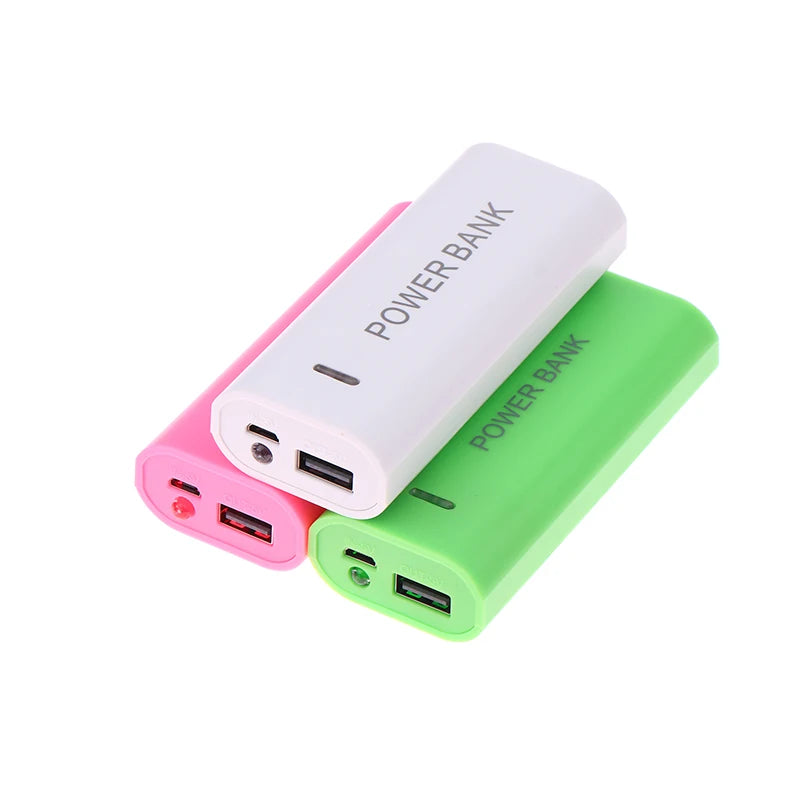 Replaceable Power Bank Case DIY 2Cell 18650 Battery Box For Smart Phone Charge 5V 1A For 18650 Battery With Indicator Light