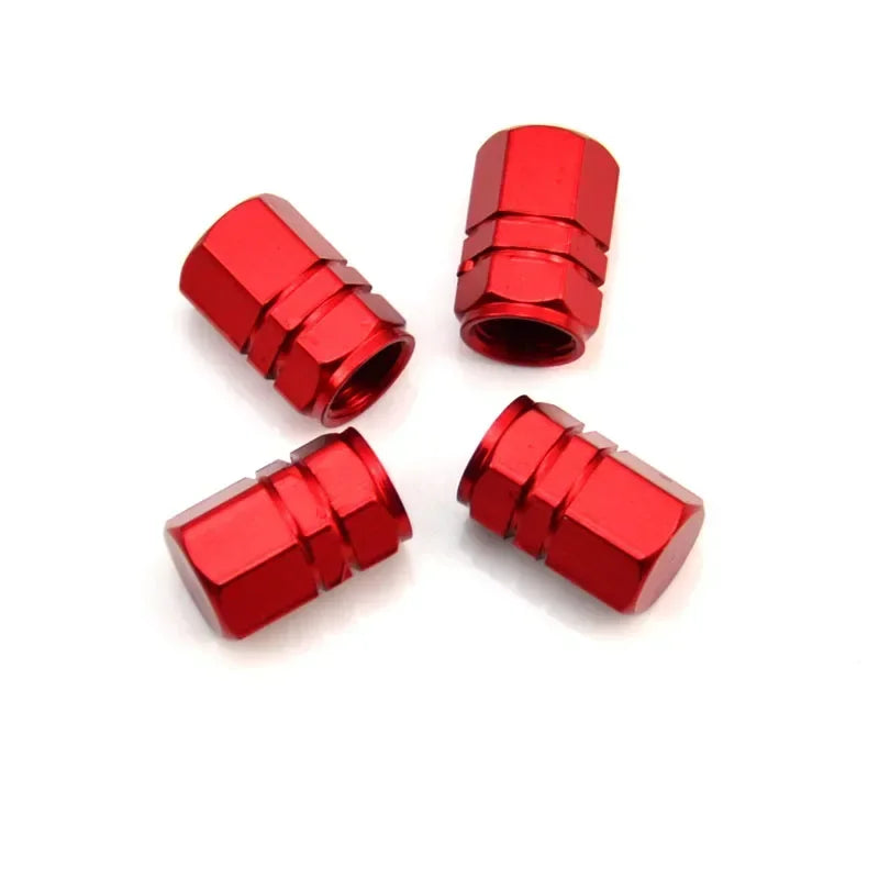 4Pcs Aluminum Tire Valve Caps Car Rim Plugs Tire Valve Cover valve stem Nipple Caps Motorcycle Car Wheel Plugs