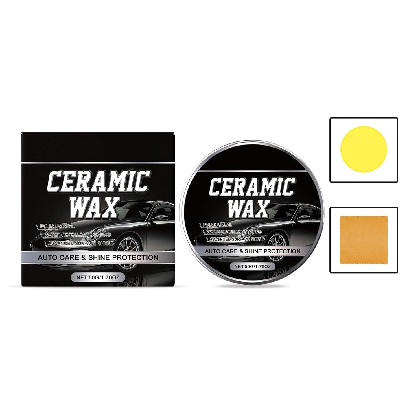 50g Automotive Waxing Kit Quick Car Scratch Remover Wax Kit for Easy Detailing & Shine