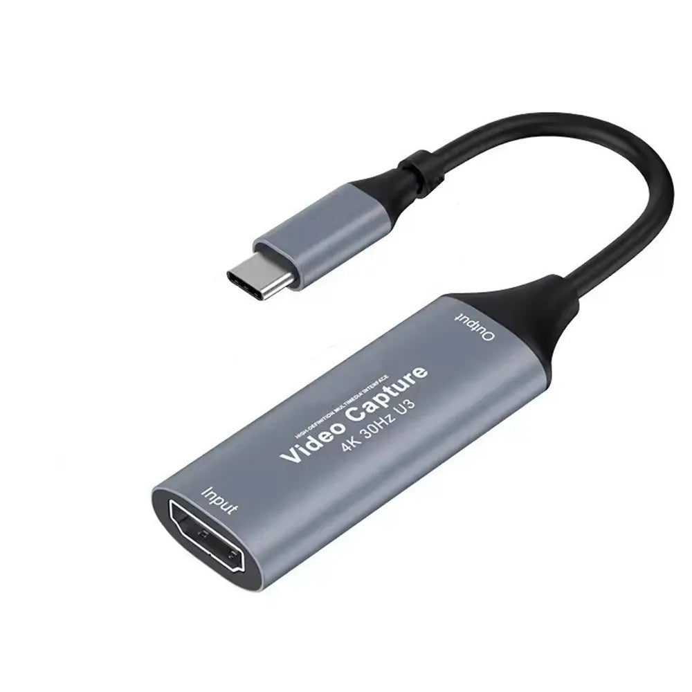 2 in 1 USB 3.0 Video Capture Card 4K HDMI-compatible to USB 2.0 Type-C Game Grabber Record For Switch Xbox PS5/4 Live Broadcast