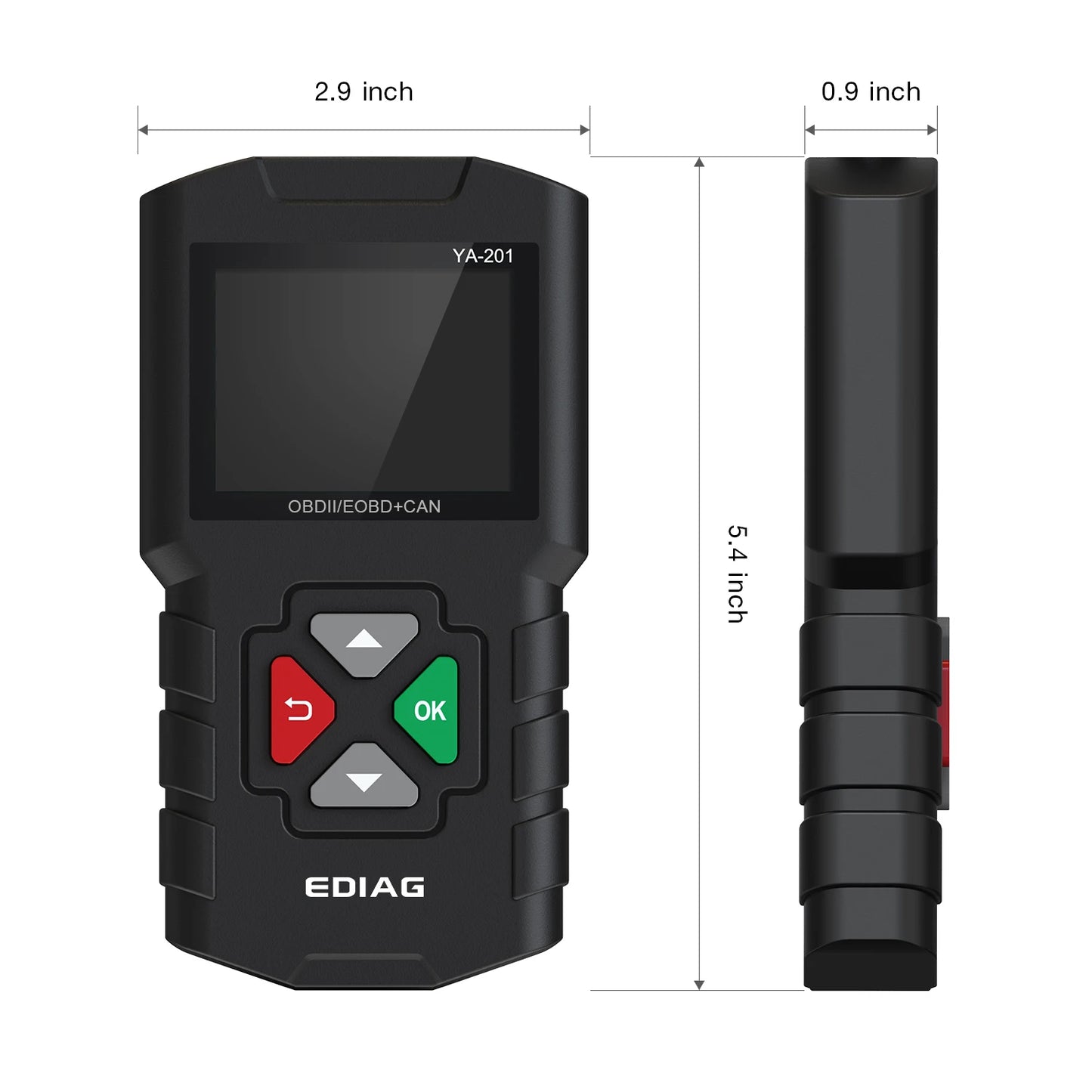 EDIAG YA201 OBDII/EOBD Auto Diagnostic Code Reader OBD2 Scanner with Data Stream Save/Playback Feature