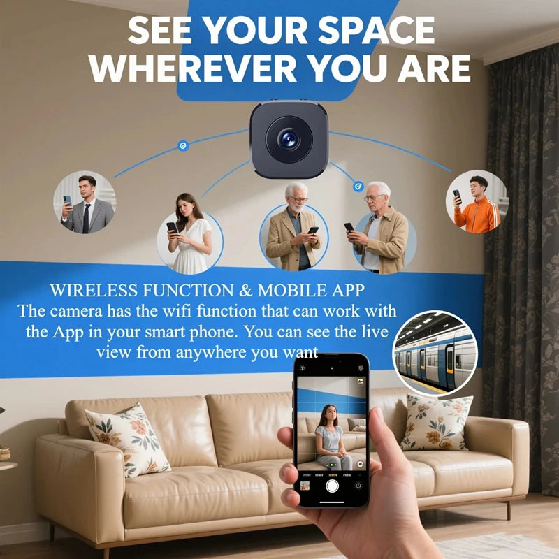 Oneplus Mini Security Camera 6K Wireless 2.4G WiFi Monitoring Security Protection Remote Night Vision Surveillance Smart Home