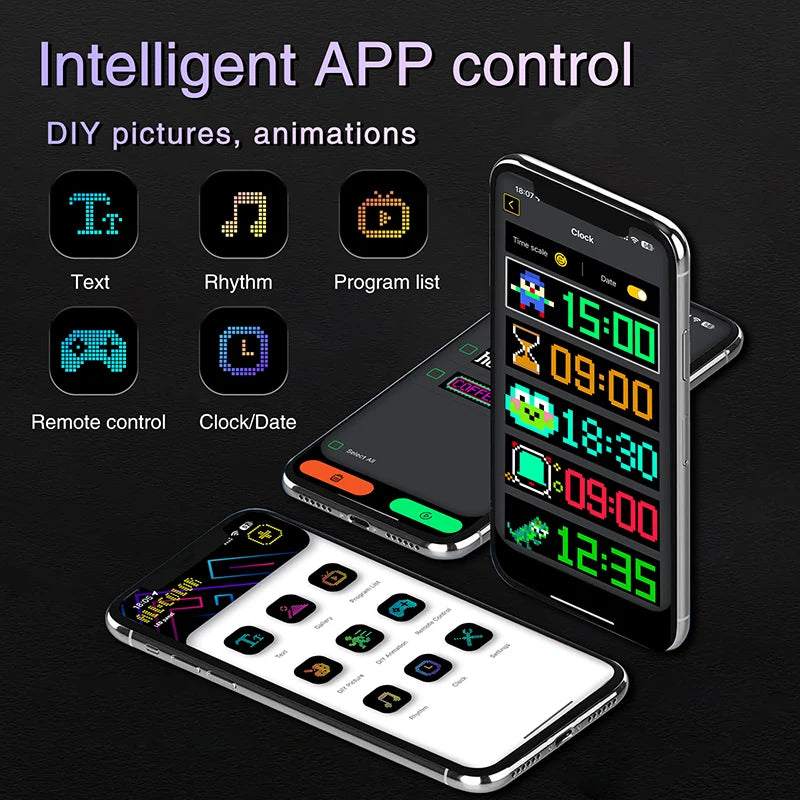Truck LED Matrix Pixel Panel Display Screen Flexible RGB USB 5V Car Pattern Graffiti Text Projector Animation Shop Reminder Bar