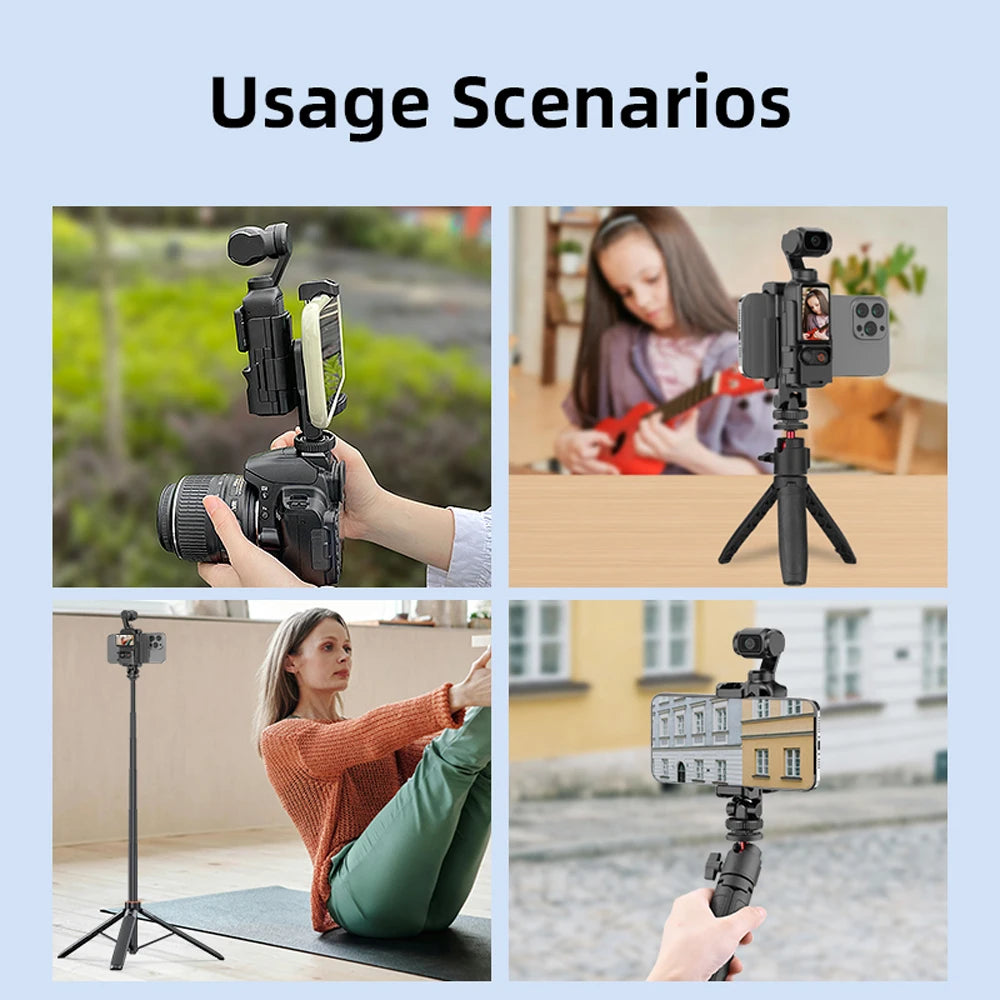 Phone Holder Teleprompter for DJI Pocket 3 Camera Live Streaming Bracket Expansion Adapter Frame Photography Accessories