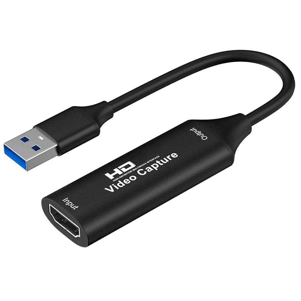 4K Video Capture Card 1080P 60fps HDMI-compatible to USB 2.0 for Gaming Streaming Recorder for PS4/Switch/Xbox/Windows/Mac