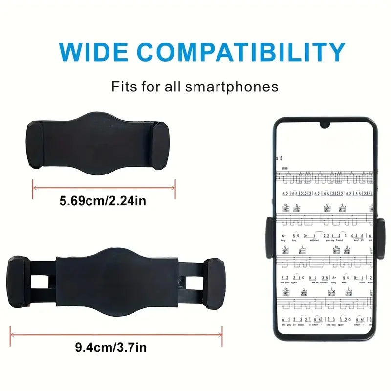 Flexible Adjustable Mic Stand Phone Holder with Gooseneck Clamp for Most Smartphones,Ideal for Recording & Live Streaming