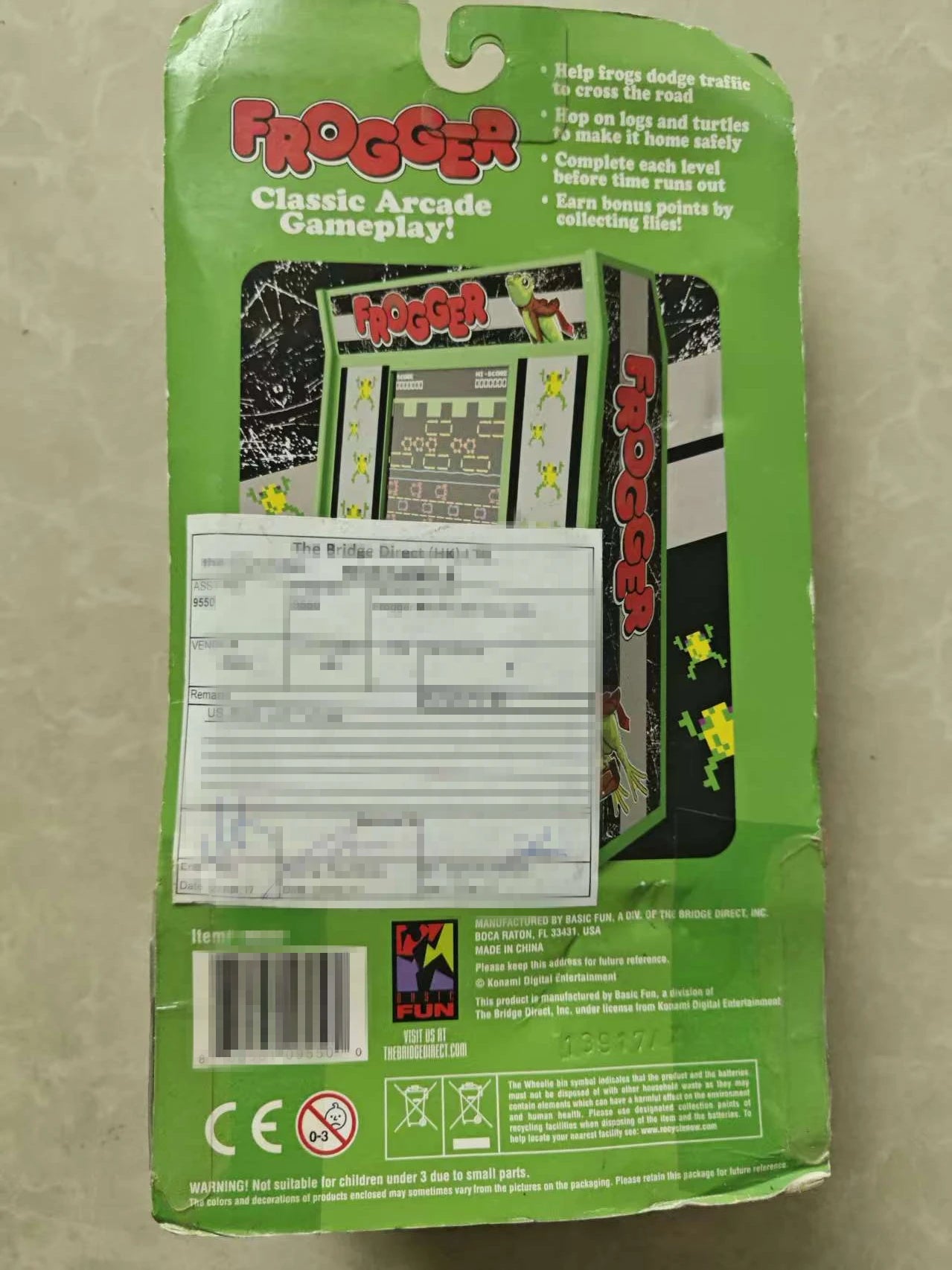 KONAMI FROGGER Arcade Classics RETRO Mini Handheld Game by Basic Fun 1980s GAMES retro game console