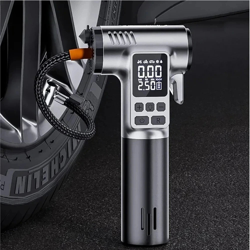 Portable Car Air Pump Electric Tire Inflator Wireless Air Compressor Portable Air Injector for Tyre Bike Motorcycle Ball