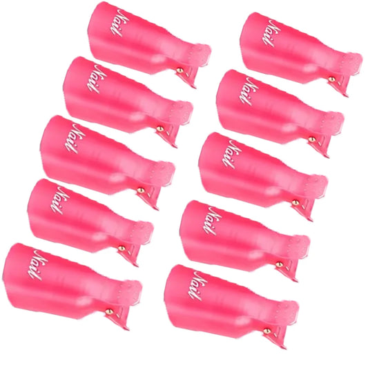 LULAA 10Pcs/16Pcs Plastic Acrylic Nail Art Soak Off Cap Clip UV Gel Polish Remover Wrap Tool Gel Nail Polish Remover Clips