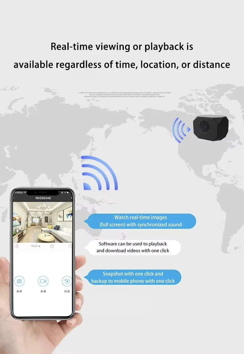 4K HD WiFi Security Camera for Home Mini Smart Indoor IP Surveillance with APP Remote Monitoring Portable Design 2026