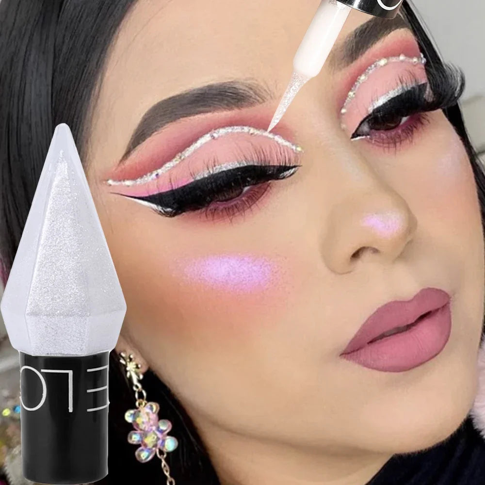 Diamond Shiny Eyeliner Eyeshadow Stick Waterproof Glitter Sequins Pink Liquid Eye Liners Eye Shadow Pen Korean Makeup Cosmetics