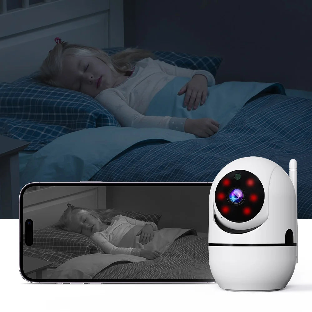 3MP WiFi IP Camera Pan-Tilt Home Security Camera 2.4GHz WiFi Two Way Audio Motion Detection Night Vision Alarm Push Surveillance