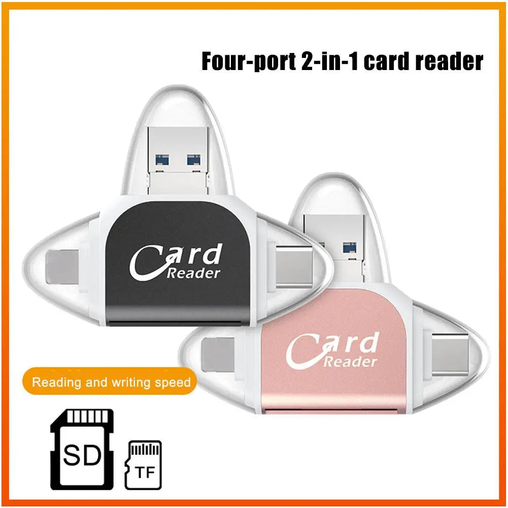 1set multi-function Card Reader Universal Micro USB TF SD Card Reader for PC Phone Computer Laptop