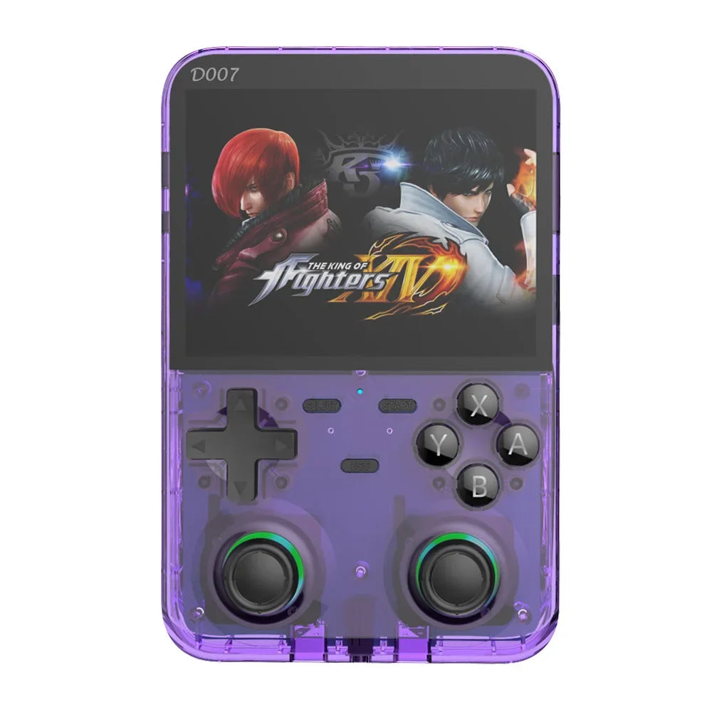 D007 PLUS Retro Handheld Game Console 3.5 Inch Screen RK3326 Linux OS Systems Emulator Build-in 10000+ Games for PS1/PSP/DC/N64/