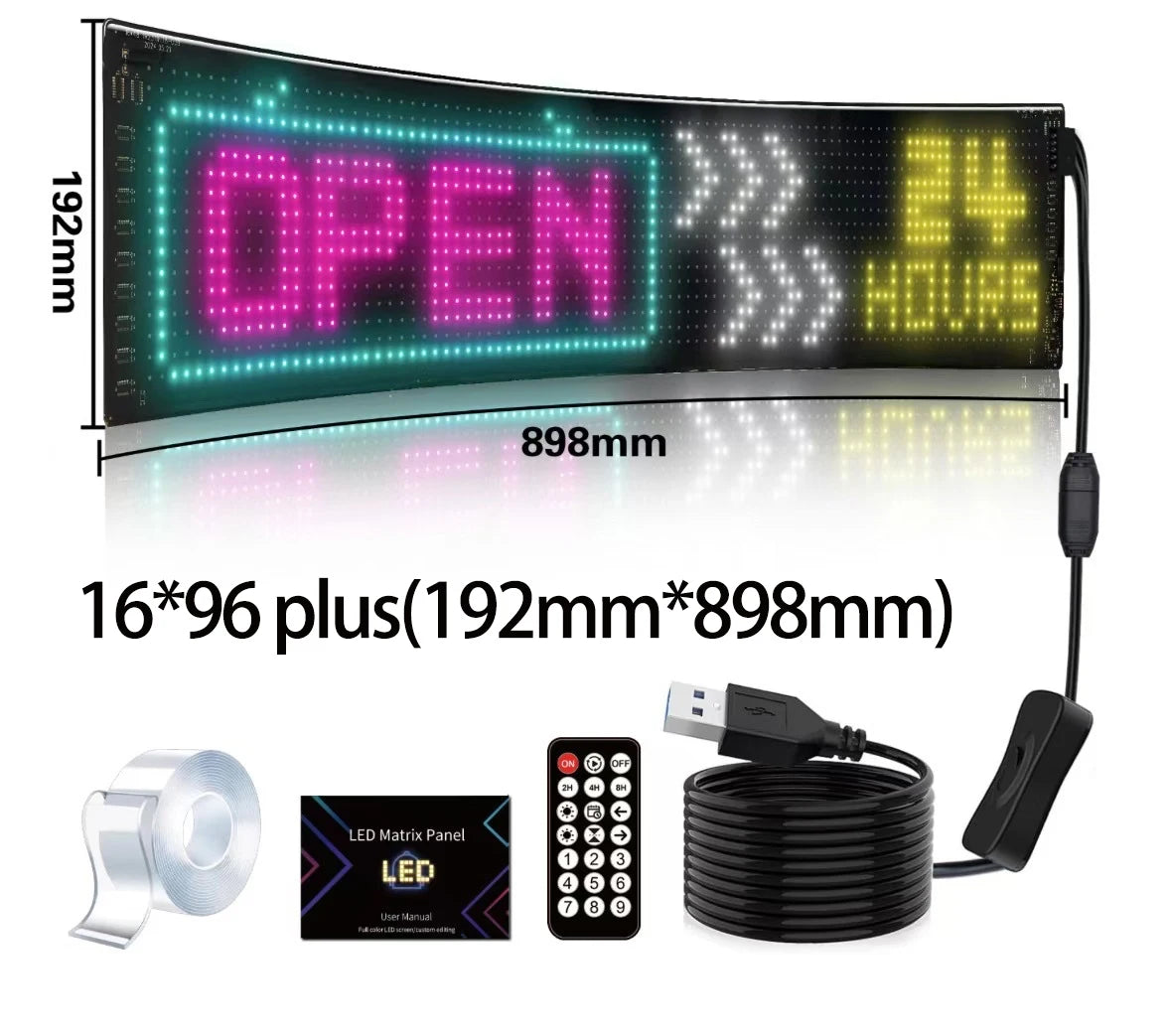 Truck LED Matrix Pixel Panel Display Screen Flexible RGB USB 5V Car Pattern Graffiti Text Projector Animation Shop Reminder Bar