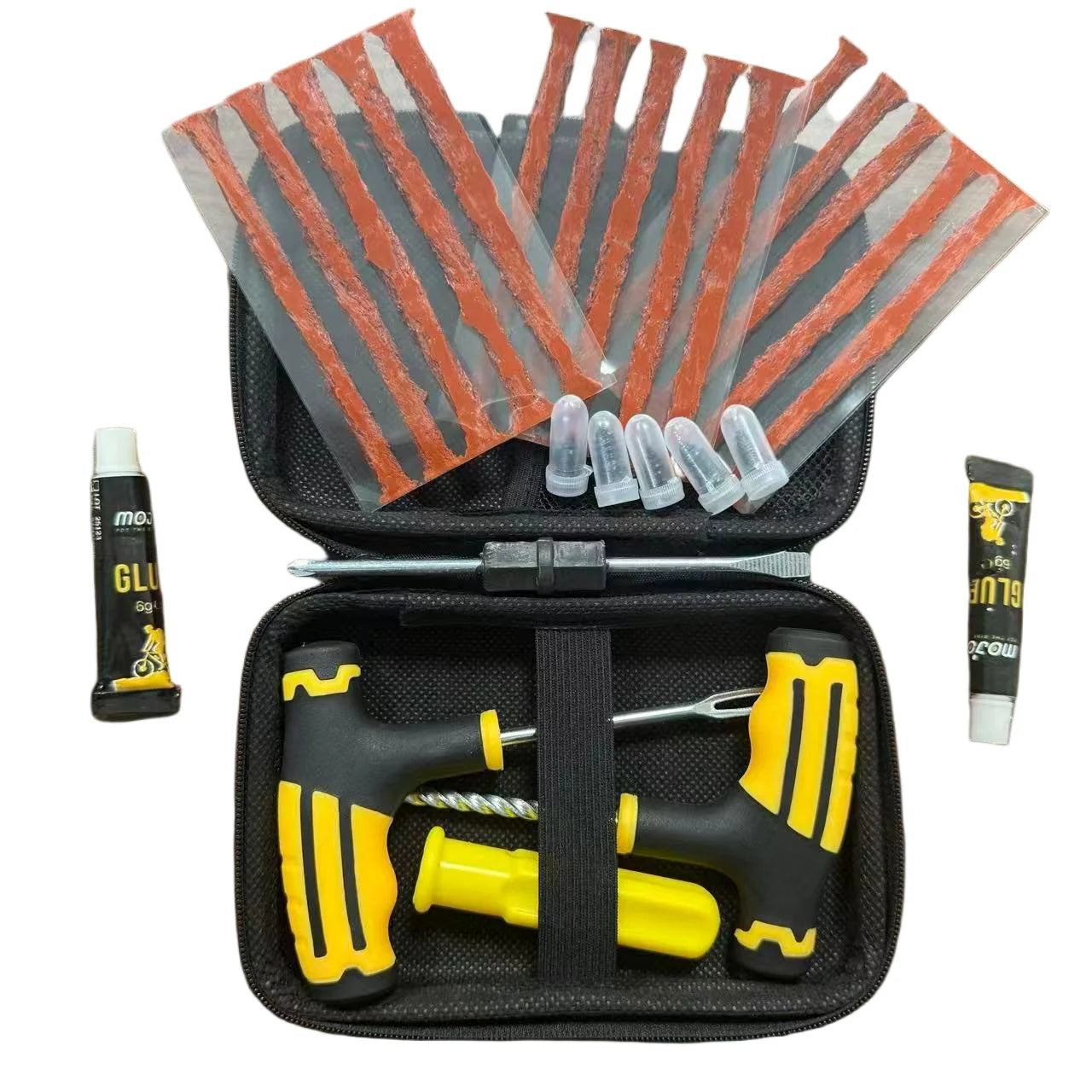 Universal Emergency Plug Flat Tire Repair Kit to Fix Punctures,Professional Heavy Duty Motorcycle Emergency Tool Car Accessories