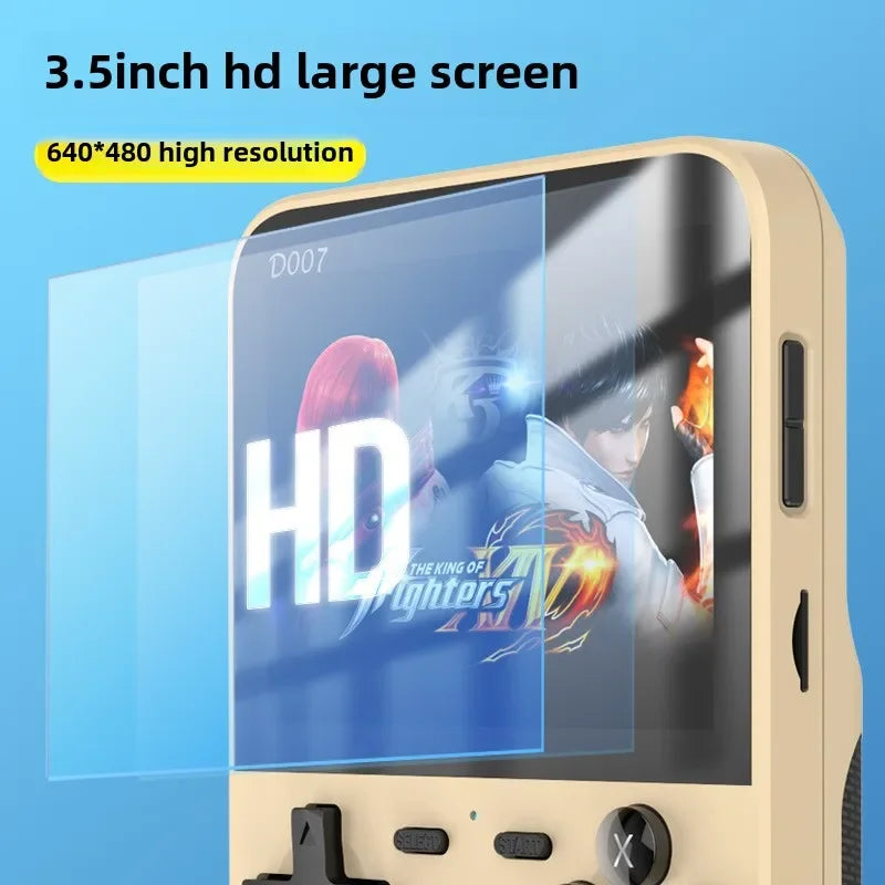 D007 PLUS Retro Handheld Game Console 3.5 Inch Screen RK3326 Linux OS Systems Emulator Build-in 10000+ Games for PS1/PSP/DC/N64/