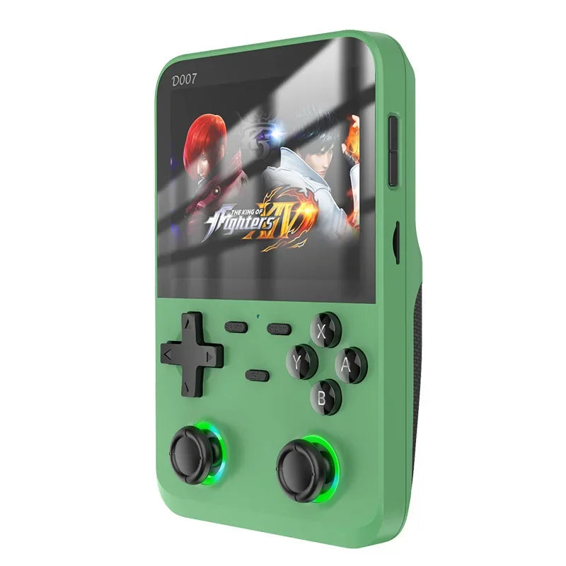 D007 PLUS Retro Handheld Game Console 3.5 Inch Screen RK3326 Linux OS Systems Emulator Build-in 10000+ Games for PS1/PSP/DC/N64/