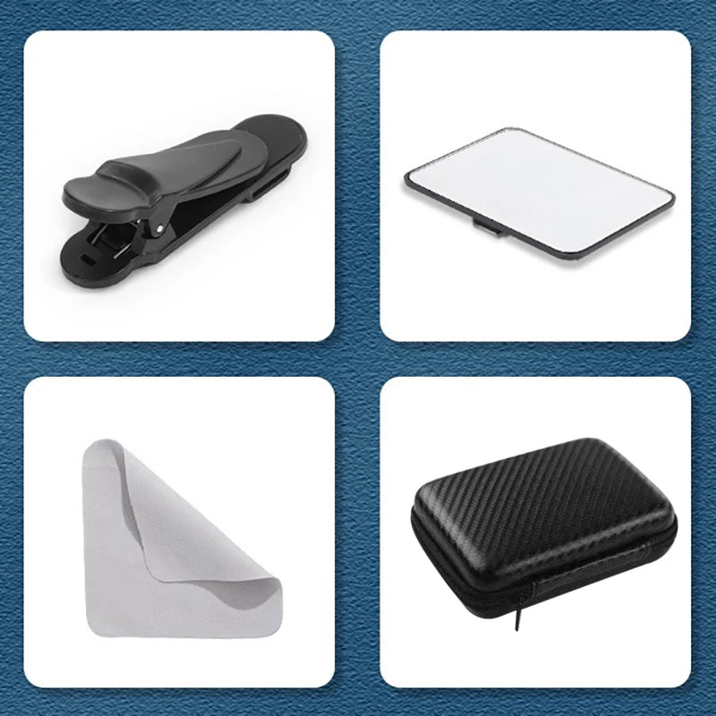 1pc Adjustable Angle Phone Mirror Clip - 360° Rotating Portable Photography Accessory, Durable Plastic, Sleek Design for Outdoor