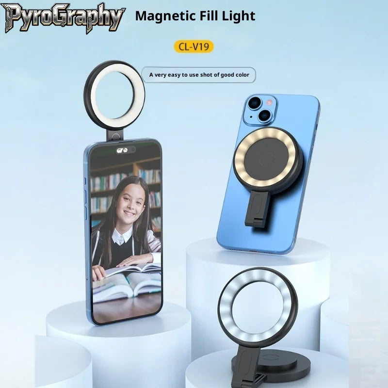 Creator MagSafe Pocket Ring Light + Stand (Level Up Selfie Vids On-the-Go)