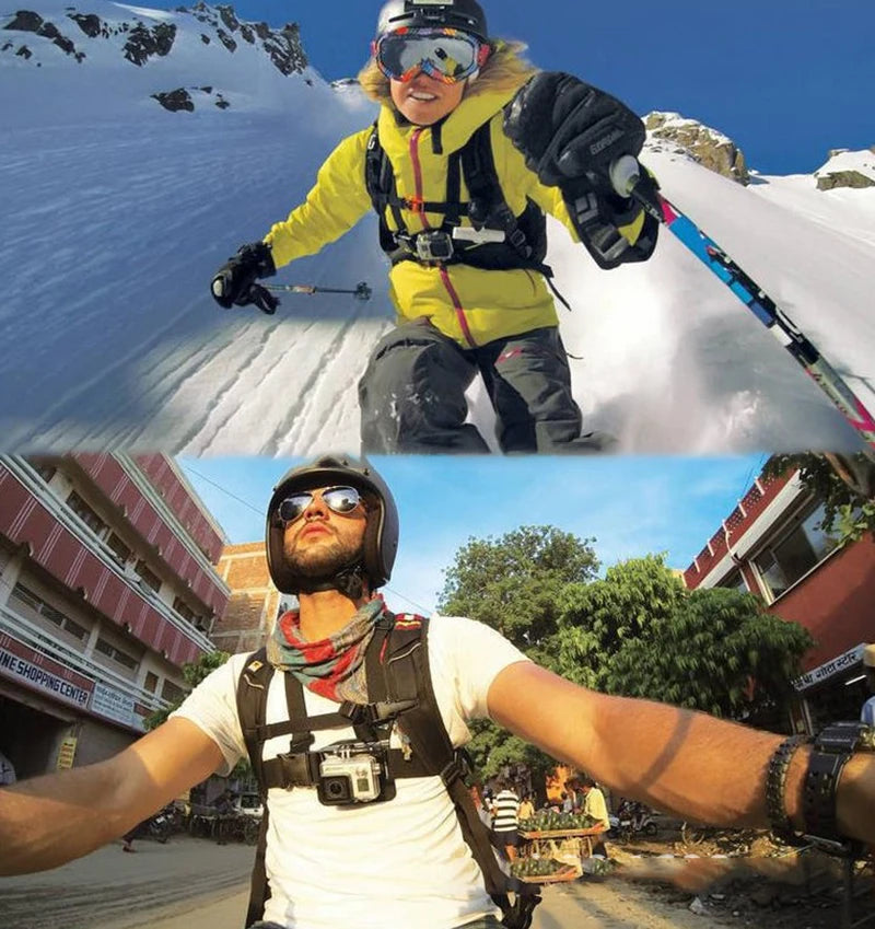 1 Set Adjustable Phone Clip Holder With Chest Strap Fixation Bracket for Sport Camera Mobile Phone Camera Black Holder Accessory