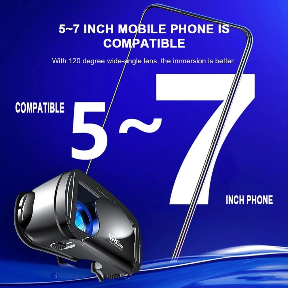 VRG Pro Virtual Reality VR Glasses Headset Devices Viar 3D Helmet Goggles Lenses Smart For Smartphone Cell Phone Mobile Game Set