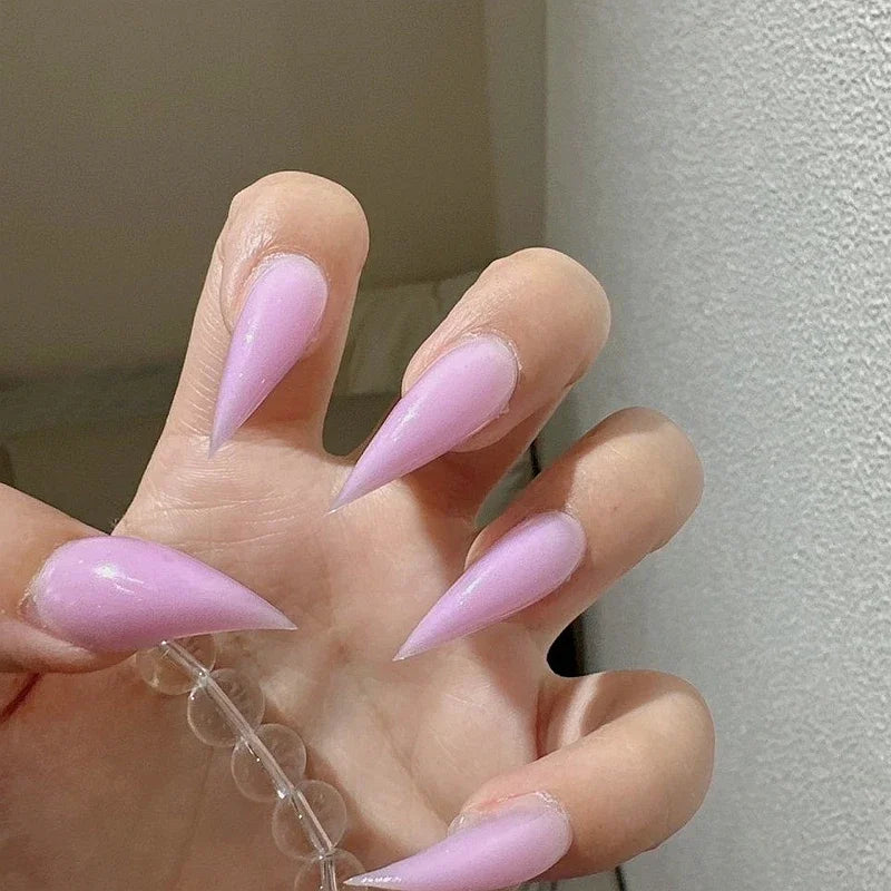 10PCS Handmade Cat Claw Press On Nails Y2K Long  Dragon Shape Claw False Nails Tips Acrylic Fake Nail With Glue Nail Sticker