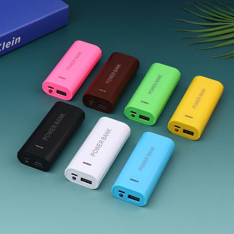 Replaceable Power Bank Case DIY 2Cell 18650 Battery Box For Smart Phone Charge 5V 1A For 18650 Battery With Indicator Light