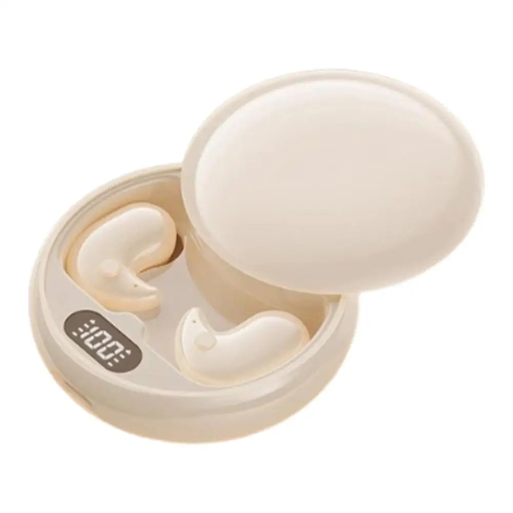 Wireless Earbuds Small Earbuds Invisible Headphones For Sleeping Rechargeable Ear Buds LED Display Earplug For Men Women Call