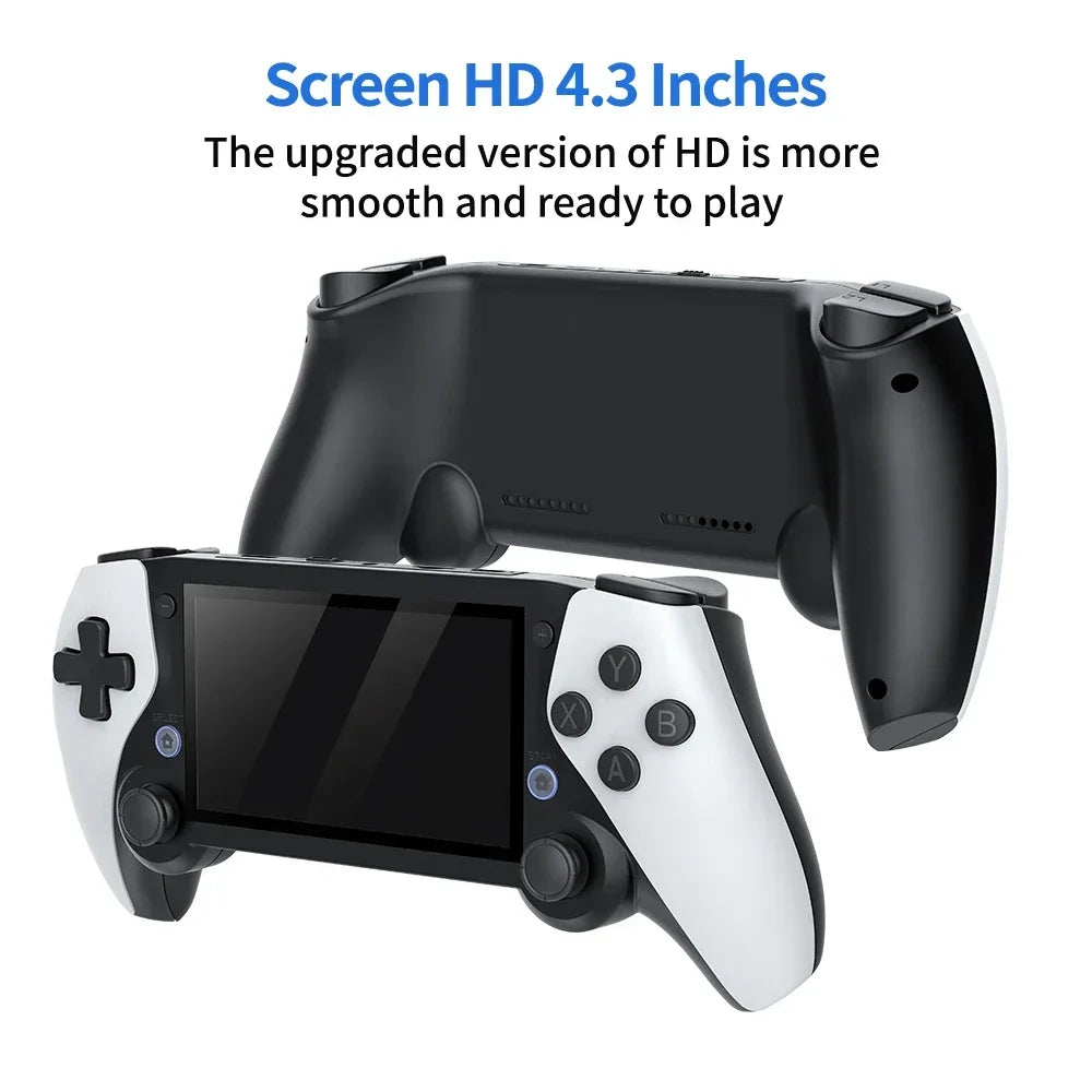 Handheld Game 4.3 HD Screen 256G 70000+ Games Dual console Player Retro Portable Video Game For psp ps1 n64 dream cast White M25