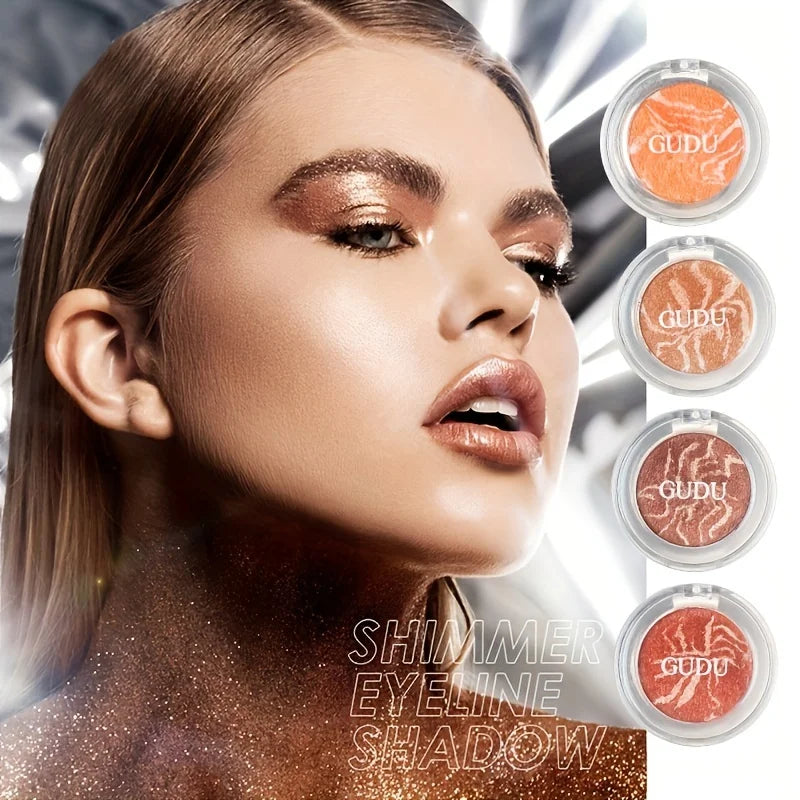 Dynamic Waterproof Eye Shadow Palette - Glitter Eyeshadow Pearlescent Highlighter Powder for Bright Shiny Makeup Look