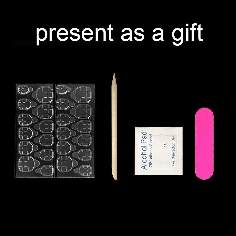 24pcs Diamond Duckbill Acrylic Press on Nails for Girls Short False Nails for Women 3d White French Fake Nails for Gluing Ready