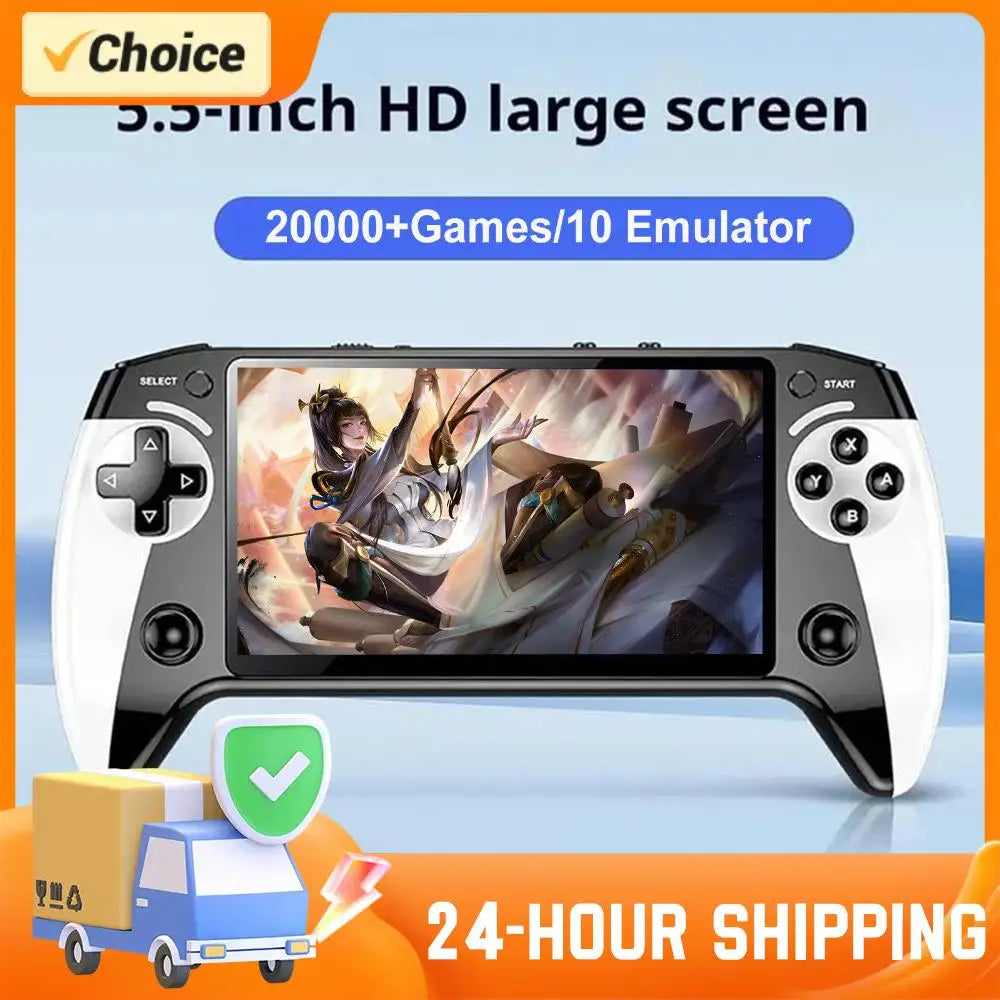 X9 Retro Handheld Game Console 5.5inch IPS Screen Classic Video Classic Game Emulators 20000+ Games Retro Video Game Player