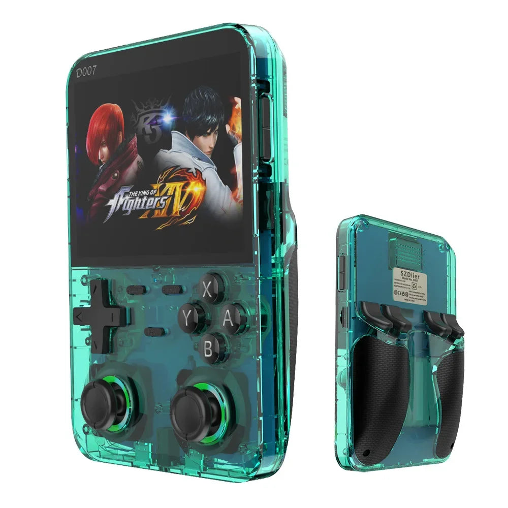 D007 PLUS Retro Handheld Game Console 3.5 Inch Screen RK3326 Linux OS Systems Emulator Build-in 10000+ Games for PS1/PSP/DC/N64/