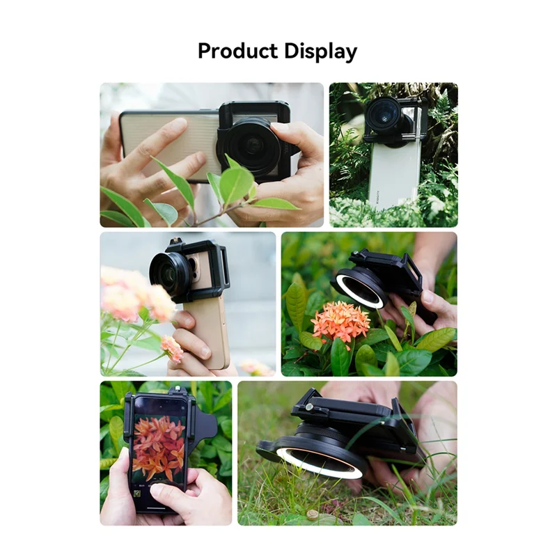 ABGN 10-20X Zoom Macro Lens With LED Fill Light Universal Clamp HD Camera Lens Kit For Iphone Smartphones