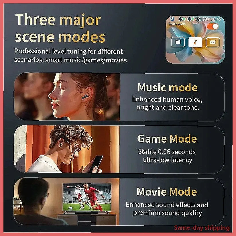 Wireless Earbuds LX-10, ANC Noise Cancelling, Touch Control, 30H Playtime, ENC Mic for All Smartphones